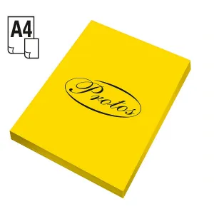 Barevný papír Protos A4 - žlutý 160g