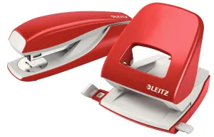Děrovačka Leitz NeXXt červená 30k (500800)