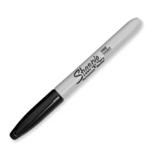 Jemný permanentní popisovač Sharpie, černý 1,0mm vláknový hrot (S0810930)