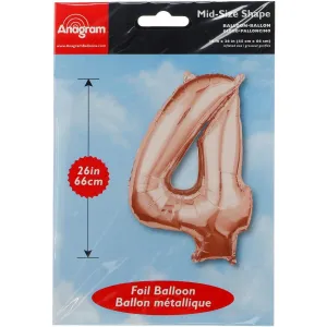 Fóliový balónek růžový.zlatý 4 (3659801)