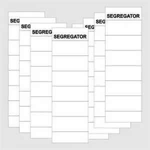 Popisné štítky pro pořadače Warta SEGREGATOR LABEL - bílý 60 mm x 190 mm (350-008)