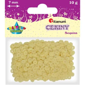 Titanum Craft-Fun Series Kulaté matné krémové flitry