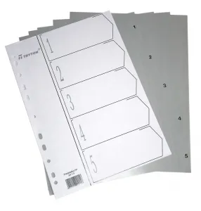 Tryton Bis A4 šedá 5k 1-5 číselná podložka