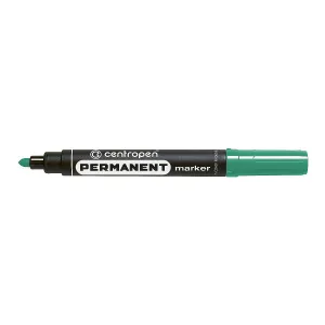 Permanentní popisovač Centropen, zelený 2,5mm kulatý hrot