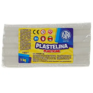 Plastelína Astra 1 barva bílá 1000g