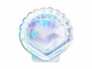 Jednorázový talíř Partydeco Mořská panna - mušle , duhová, 18,5 cm (1 balení / 6 ks) průměr 185 mm 6 ks (TPP43-017)