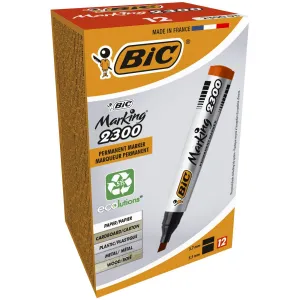 Popisovač Bic 2300 permanentní, červený, 3,7-5,5mm zkrácený hrot (8209243)